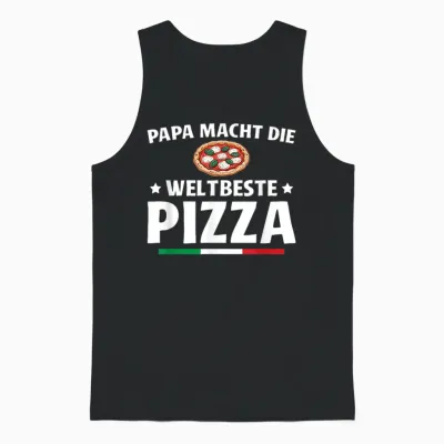 Herren Pizzabäcker Papa Macht Die Weltbeste Pizza Unisex Tank Top - Black