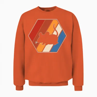 Mouse Retro Unisex Sweatshirt - Orange