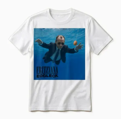 Fritze Merz Retro Meme Cover Eggleck Politik Kanzler Satire Unisex T-Shirt - White