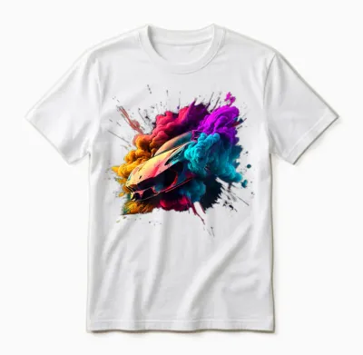 Bunter Sportwagen - Rennauto Unisex T-Shirt - White