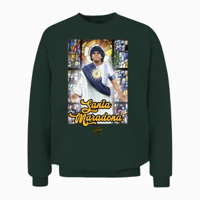Santa Maradona Unisex Sweatshirt - Forest
