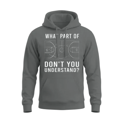 Funny Basketball Coach for Men Women Tactic Diagra Unisex Hoodie - Graphite Heather