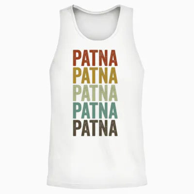 Patna India Retro Vintage Unisex Tank Top - White