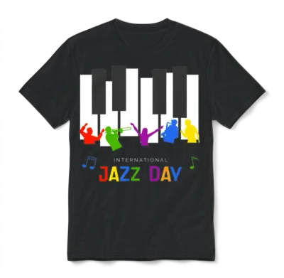 Jazz Music Improvisation Festival Unisex T-Shirt - Black