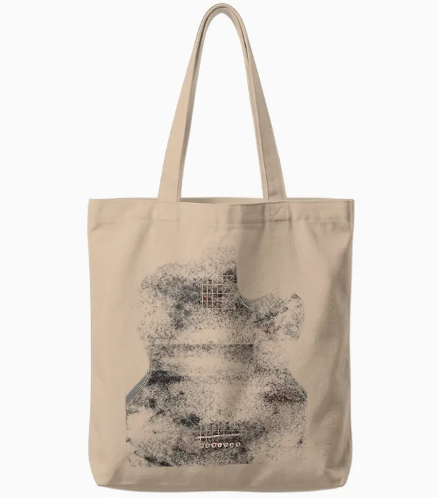 Western Akustik Gitarre I Akustische Gitarre Tote Bags in Natural