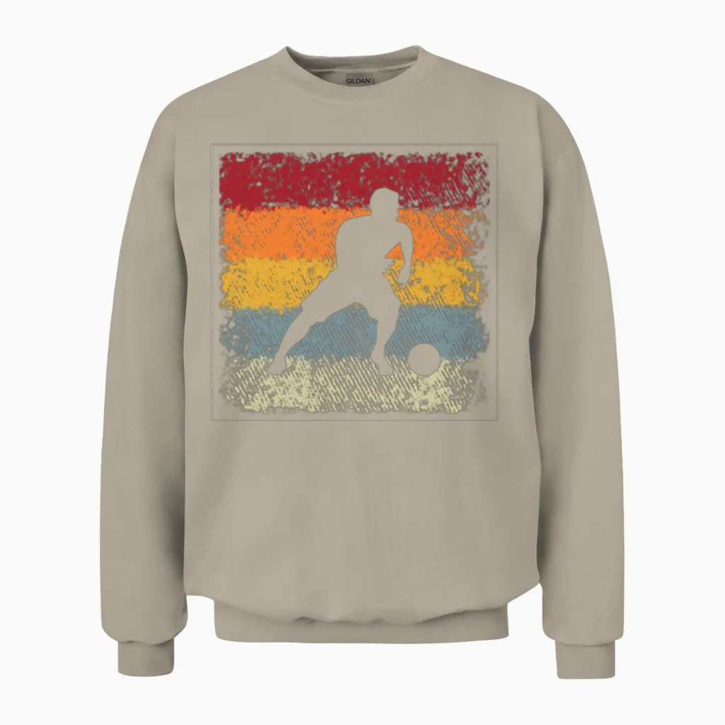 Soccer Retro Unisex Sweatshirt in Sand