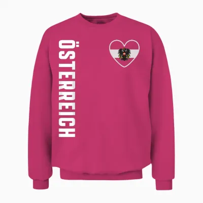 österreich Flagge Adler Fan Austria Wappen Patriotisches Unisex Sweatshirt - Heliconia