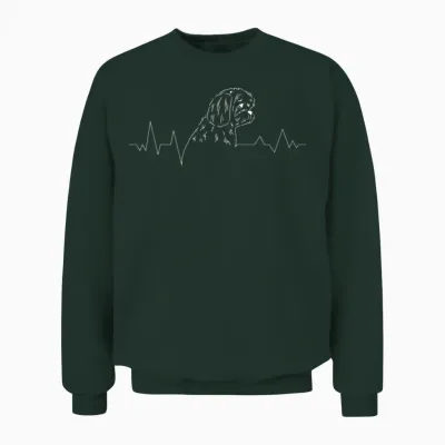 Dog-Breed Shih-Tzu Dog-Moms Dog-Dad Heartbeat Dog Unisex Sweatshirt - Forest
