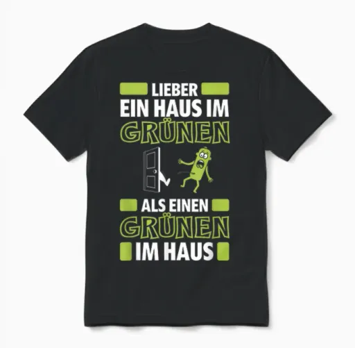 Anti-Green T-Shirt Politics Climate Activist Demo Against Green T-Shirt, Black Unisex T-Shirt in Black