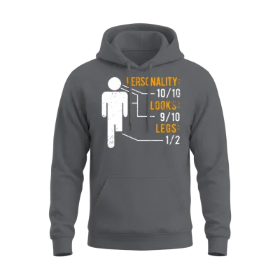 Funny Amputee Design Unisex Hoodie - Charcoal