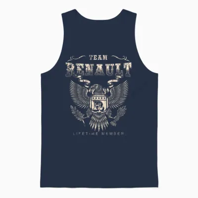 Renault Lifetime Team Member - Renault Name T-Shirt, Black Unisex Tank Top - Navy