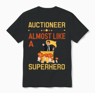 Funny Auctioneer Unisex T-Shirt - Black
