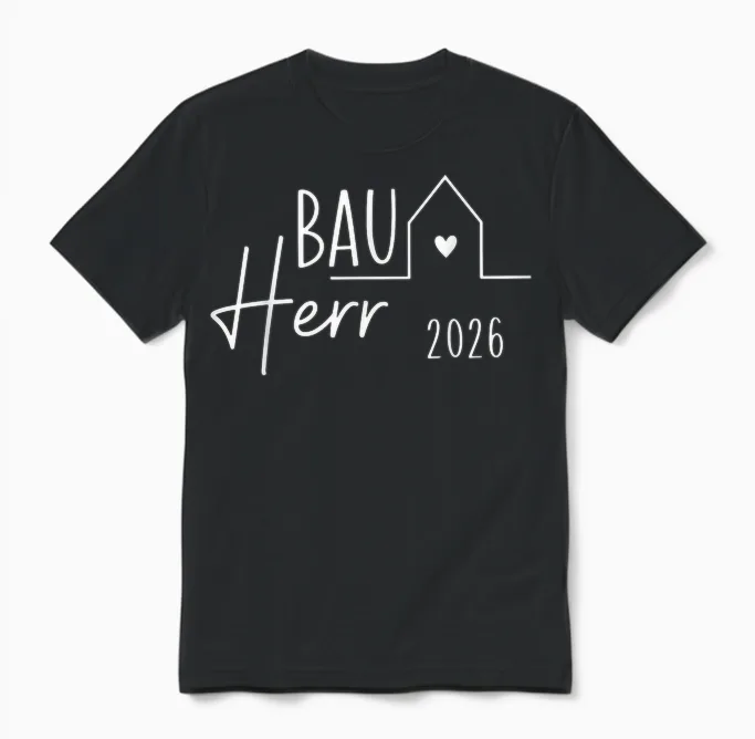 Bauherr 2026 Hausbau Unisex T-Shirt in Black