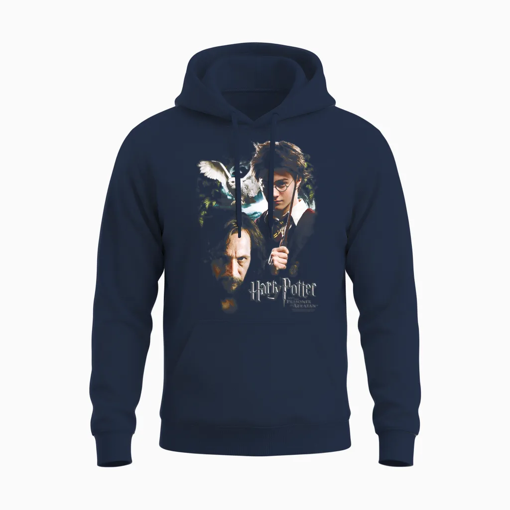 Harry Potter Harry and Sirius T-Shirt, Black, S Unisex Hoodie in Navy