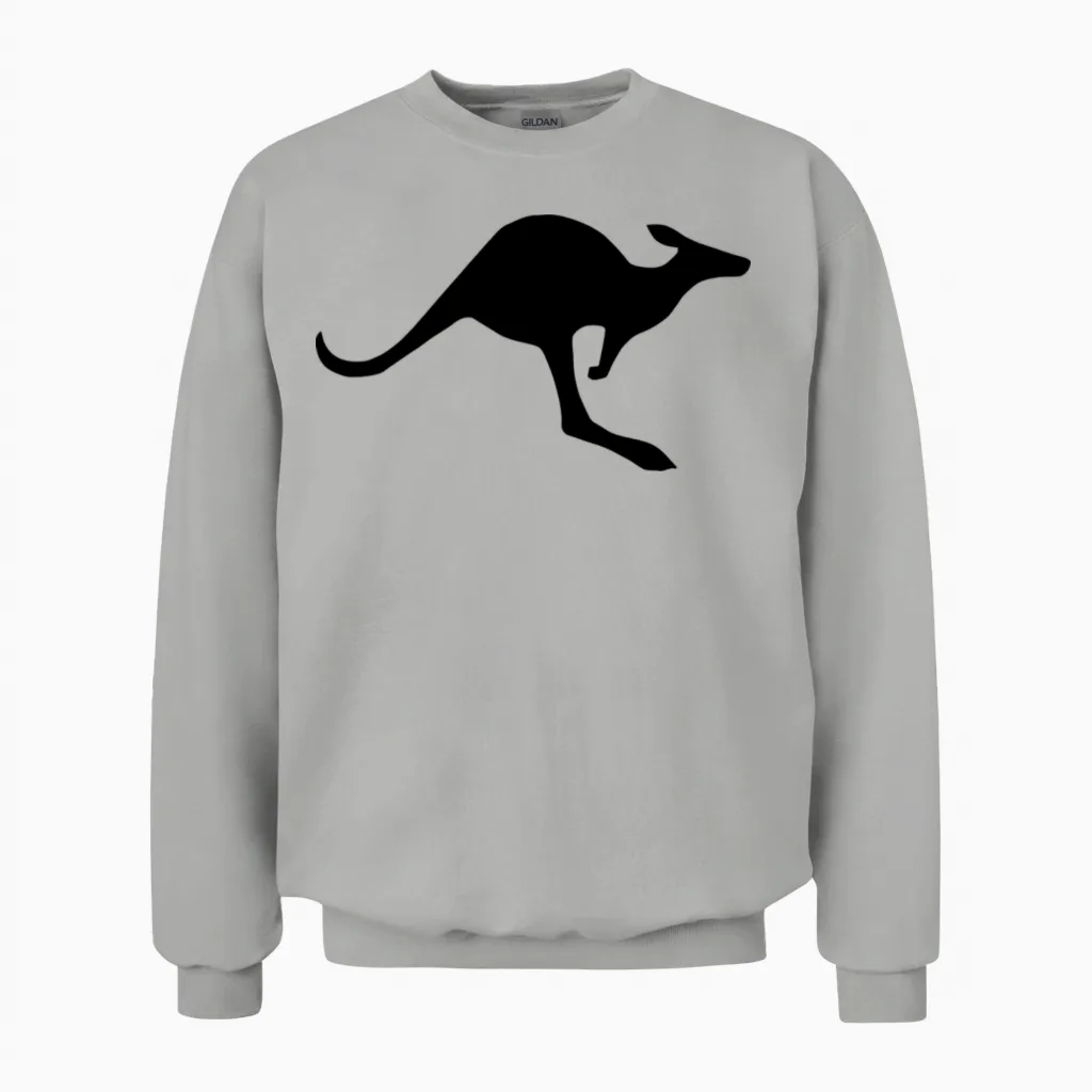 Kangaroo Unisex Sweatshirt in Ash