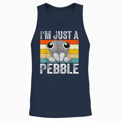 I'm Just a Pebble Unisex Tank Top - Navy