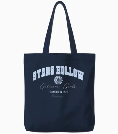Gilmore Girls Star Hollow Tote Bags - Navy