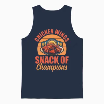 Chicken Wings Snack of Champions Wings Lovers Unisex Tank Top - Navy