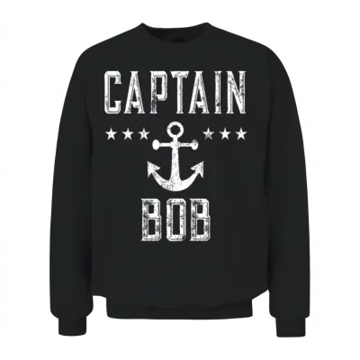 Boating Captain Retro Captain Bob Unisex Sweatshirt - Black