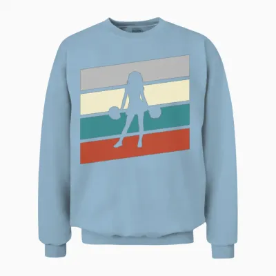 Cheerleading Retro Unisex Sweatshirt - Light Blue
