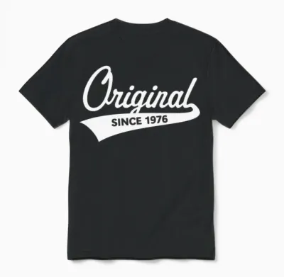 Original Since 1976 (year of Birth, Birthday / W) Unisex T-Shirt - Black