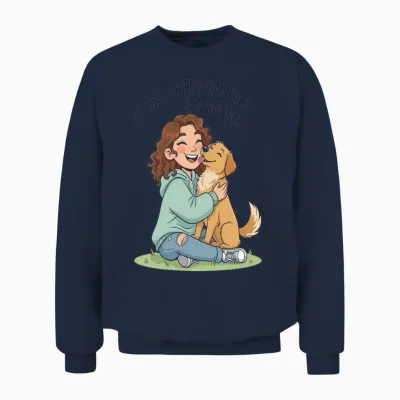 Best Friend Paws & Wet Nose Unisex Sweatshirt - Navy
