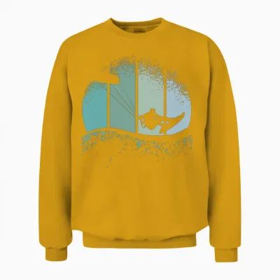 Retro Kitesurfing Unisex Sweatshirt - Gold