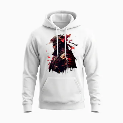 Samouraï Unisex Hoodie - White