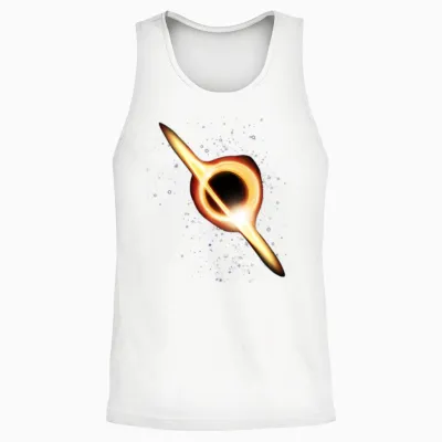 Celestial Ring in Neon Orbit Unisex Tank Top - White