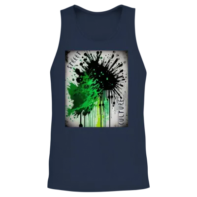Street Culture Grunge Style Unisex Tank Top - Navy