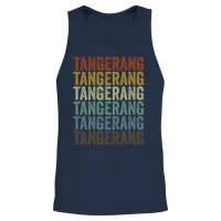 Tangerang Indonesia Retro Vintage Unisex Tank Top - Navy – 2