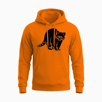 Waschbär Waschbären Männer Frauen Kinder Tier Unisex Hoodie - Safety Orange