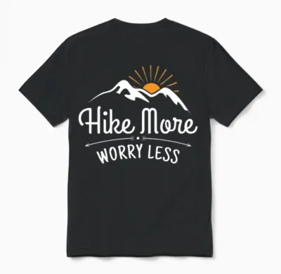Hiking Unisex T-Shirt - Black