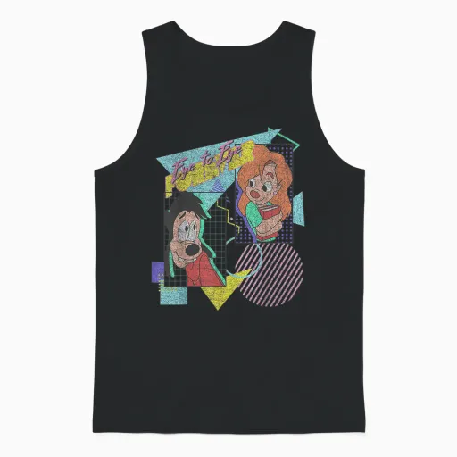 Disney a Goofy Movie Max & Roxanne Eye to Eye Forever Unisex Tank Top in Black