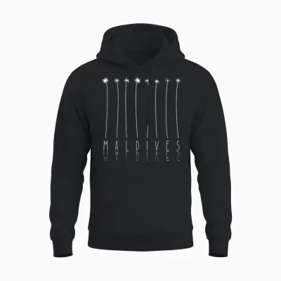 Palmenurlaub Auf Den Malediven Unisex Hoodie - Black