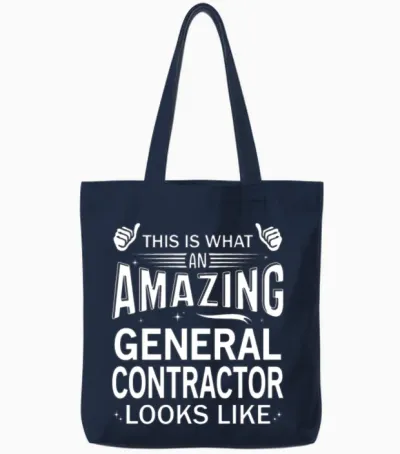 Amazing General Contractor Tote Bags - Navy