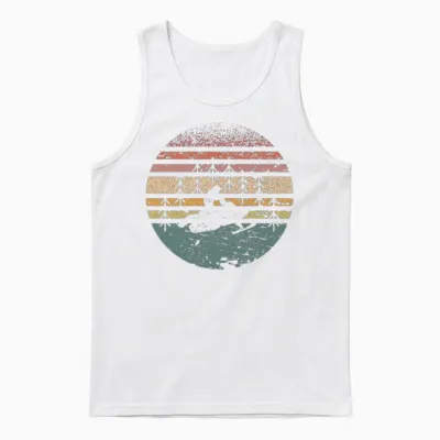 Snowmobiling Retro Unisex Tank Top - White