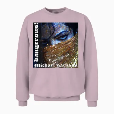 Michael Jackson 068 Back Printed Unisex Sweatshirt - Light Pink