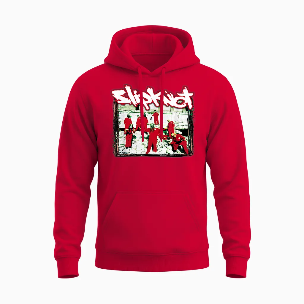 Offiziell Slipknot Rote Jumpsuits Retro Nu Metal Band Unisex Hoodie in Red