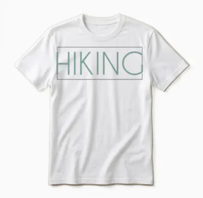 Hiking Lettering Unisex T-Shirt - White