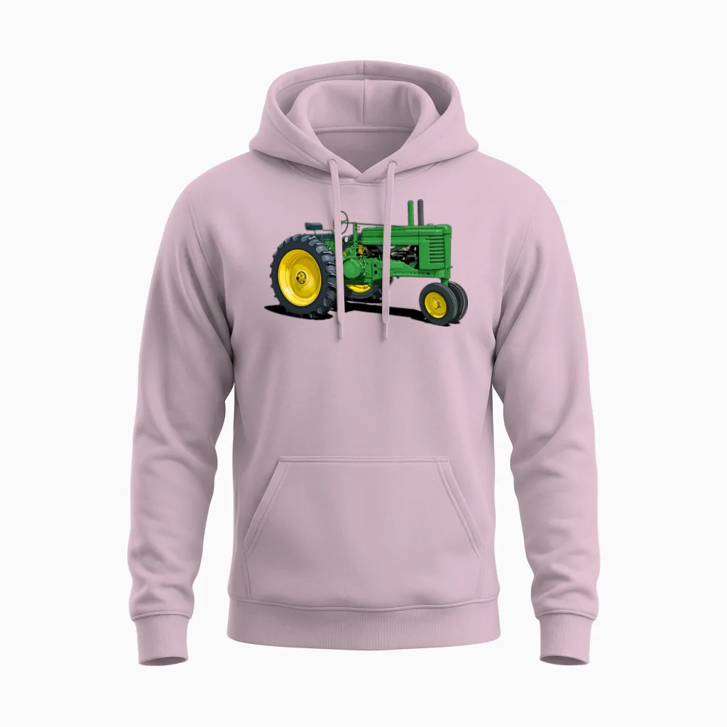 Old John Deere Classic Unisex Hoodie in Light Pink