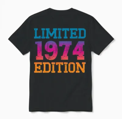 Vintage 1974 Unisex T-Shirt - Black