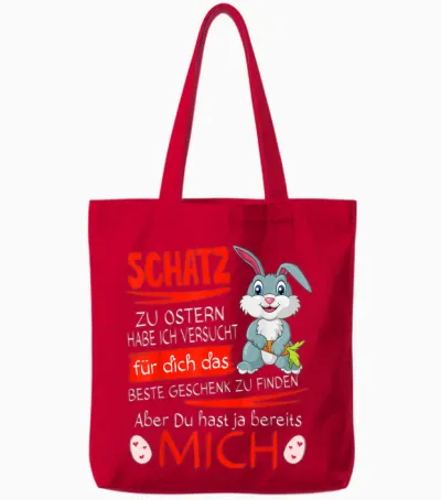 Osterhase Schatz Ich Habe Versucht Partner Hase Mann & Frau Tote Bags - Red