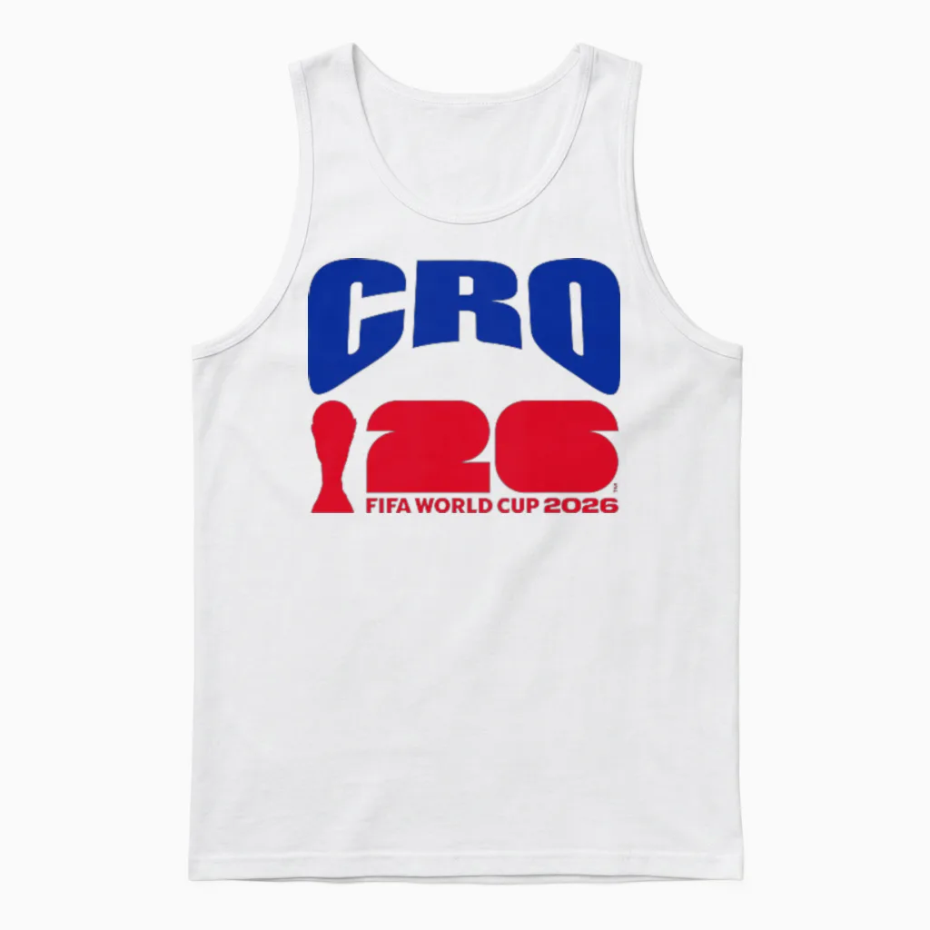 Kids Fifa World Cup26 Croatia Ball in Goal Unisex Tank Top in White