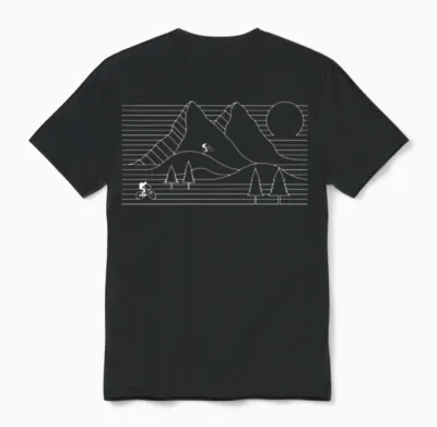 Mountain Biking Mountain Bike Cycling Nature Unisex T-Shirt - Black