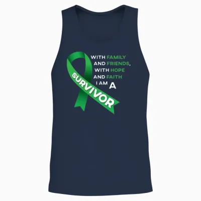 Liver Cancer Awareness Gift Unisex Tank Top - Navy