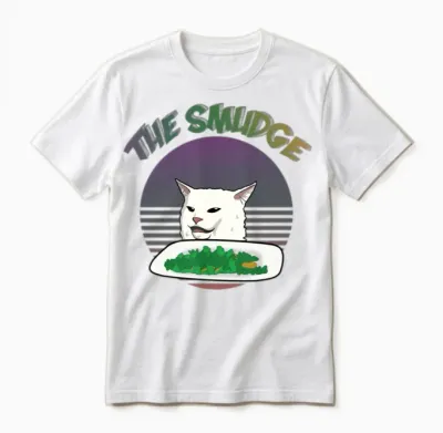 Smudge the Cat Meme Unisex T-Shirt - White
