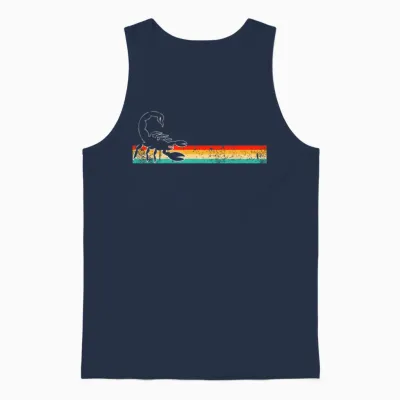 Scorpion Retro Unisex Tank Top - Navy