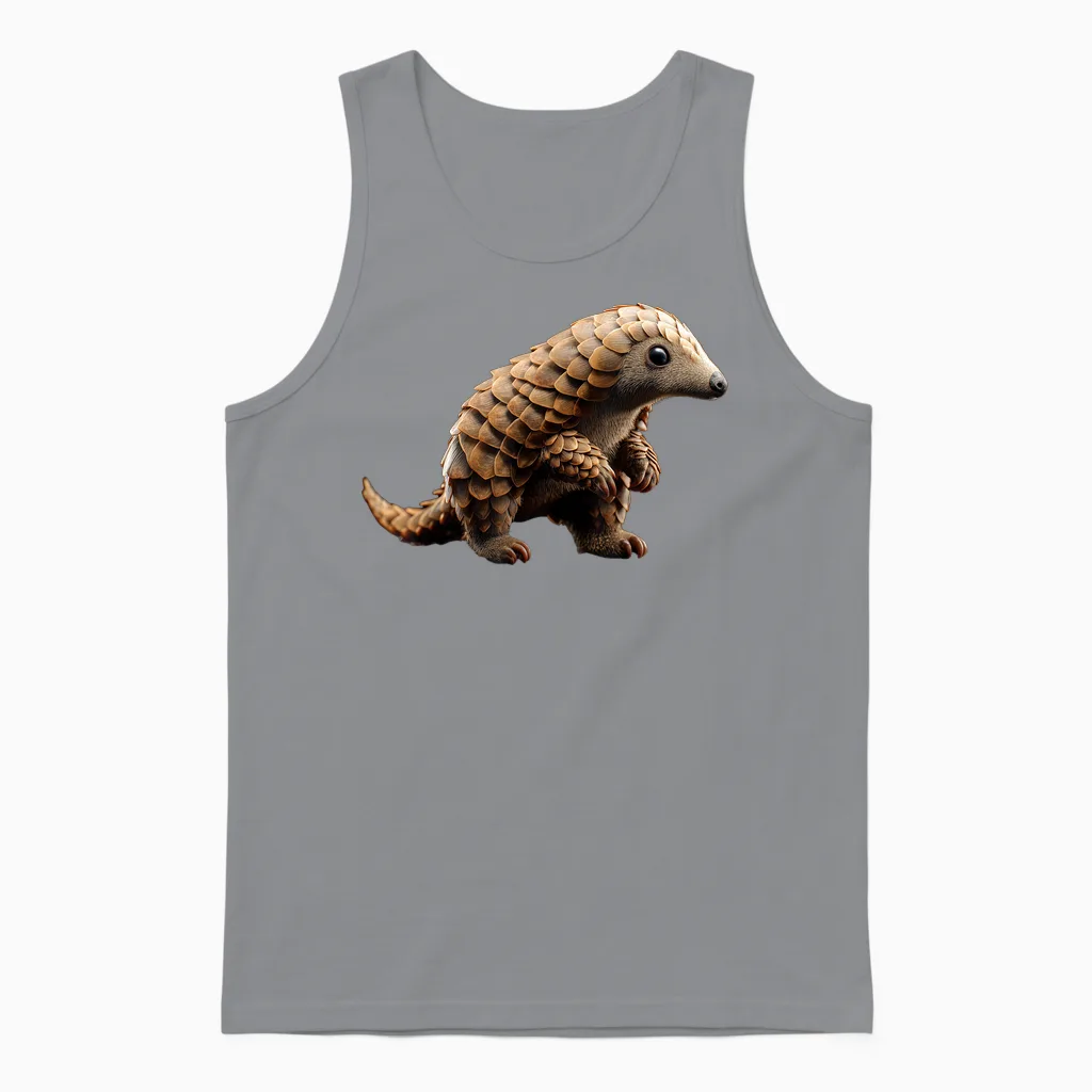 Pangolin Pangolin Pinecone Love Sweet Pangoline Unisex Tank Top in Sport Grey