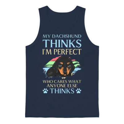Dog Dogs Fox Dog Breed Unisex Tank Top - Navy